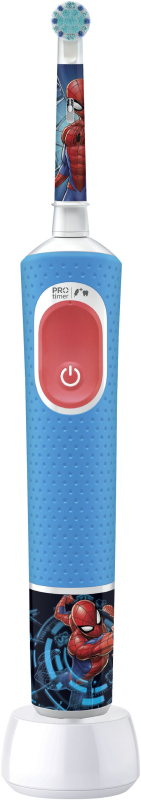 Электрическая зубная щетка Oral-B Vitality Pro Kids Spider Man 2, синий