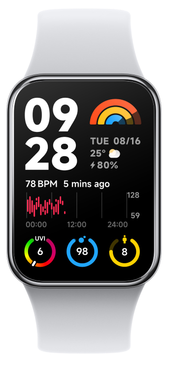 Фитнес-браслет Xiaomi Smart Band 8 Pro светло-серый
