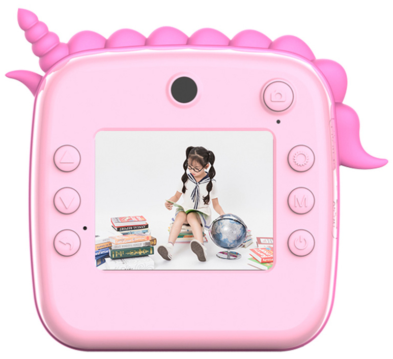 Фотопринтер детский KID JOY Print Cam, 2,4” HD экран, 2 линзы, розовый