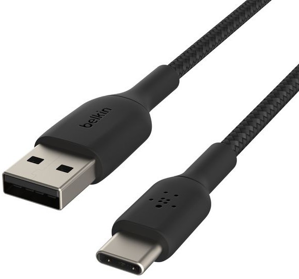 Кабель Belkin BoostCharge Braided USB-A – USB-C, 2 м, нейлон, черный