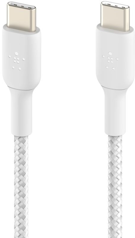 Кабель Belkin BoostCharge Braided USB-C – USB-C, 1 м, нейлон, белый