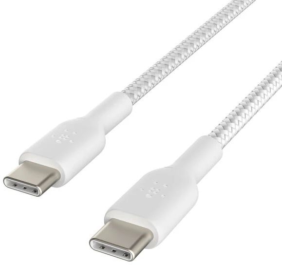 Кабель Belkin BoostCharge Braided USB-C – USB-C, 2 м, нейлон, белый
