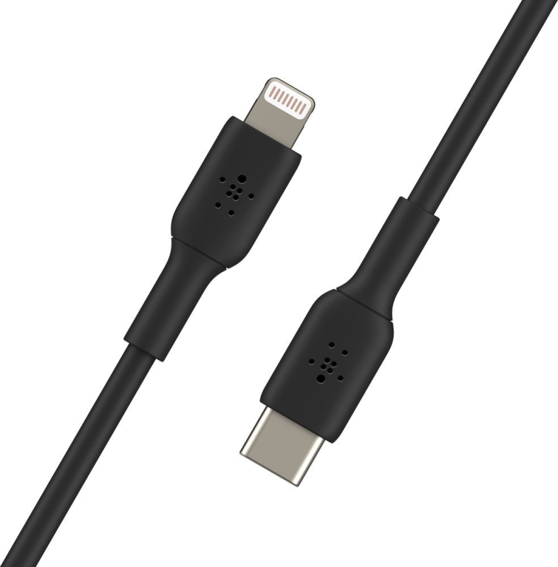 Кабель Belkin BoostCharge USB-C – Lightning, 1 м, пластик, черный