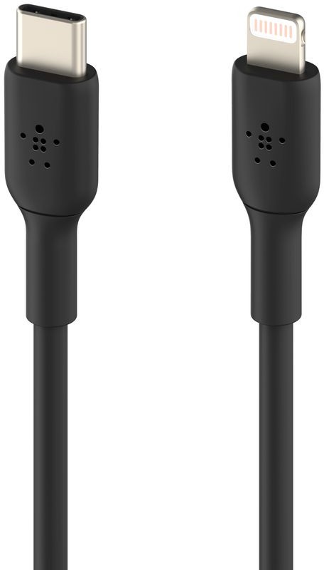 Кабель Belkin BoostCharge USB-C – Lightning, 1 м, пластик, черный