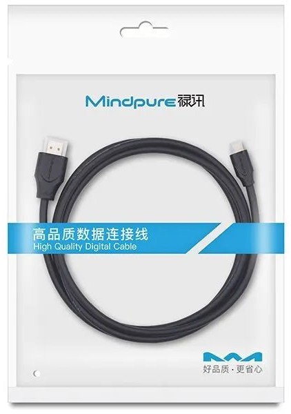 Кабель Mindpure micro HDMI – HDMI, 2м, ПВХ, черный