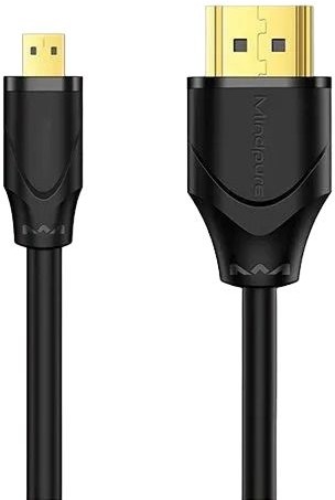 Кабель Mindpure micro HDMI – HDMI, 2м, ПВХ, черный