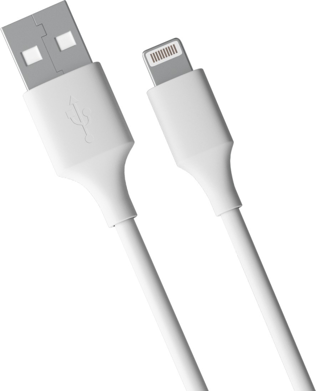 Кабель moonfish USB-А – Lightning 1 м, силикон, белый
