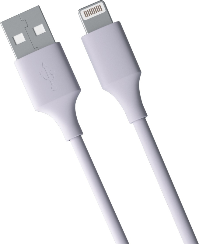 Кабель moonfish USB-А – Lightning 1 м, силикон, лавандовый