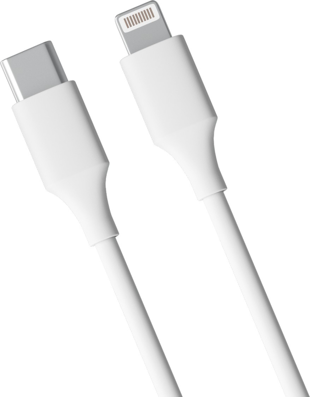 Кабель moonfish USB‑C – Lightning 1 м, силикон, белый