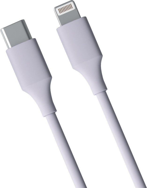 Кабель moonfish USB‑C – Lightning 1 м, силикон, лавандовый