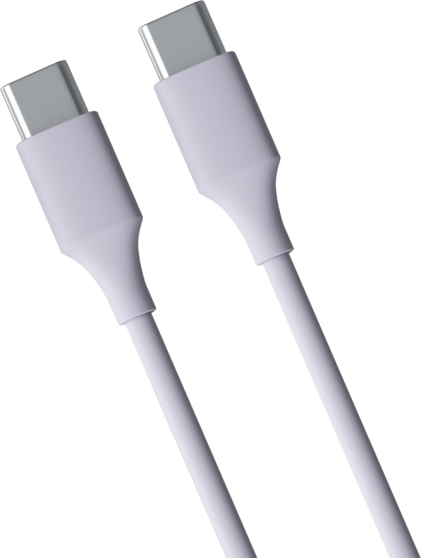 Кабель moonfish USB‑C – USB‑C 1 м, силикон, лавандовый
