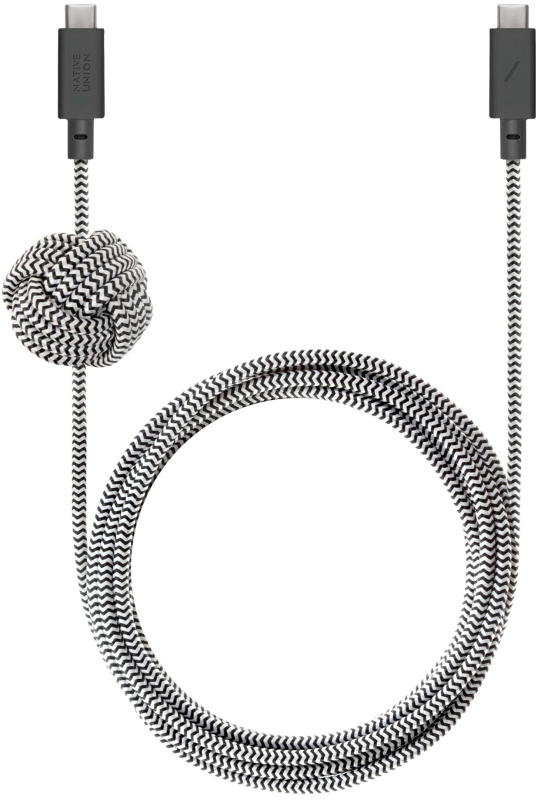 Кабель Native Union Anchor Cable USB-C – USB-C, 3 м, пластик, зебра