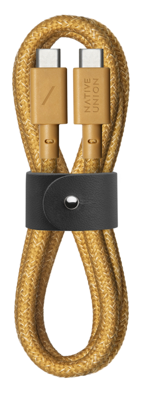 Кабель Native Union Belt Cable USB-C – USB-C, 1,2 м, нейлон, крафтовый