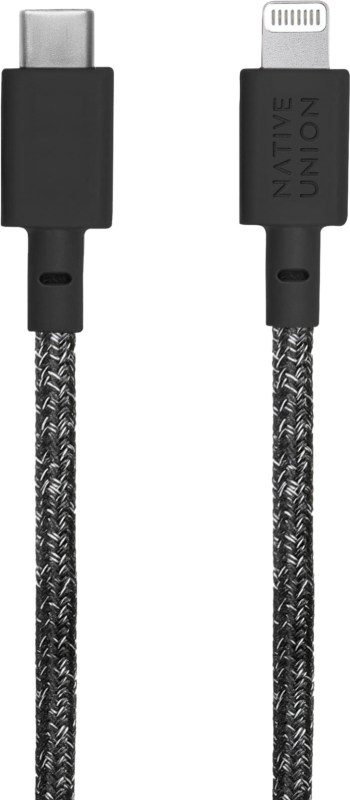 Кабель Native Union Belt Cable USB-С – Lightning, 3м, нейлон, черный
