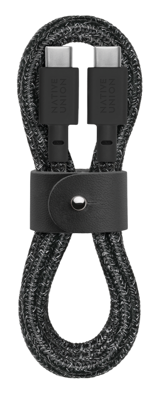 Кабель Native Union Belt Cable USB-С – USB-С, 1,2м, кевлар, серый космос