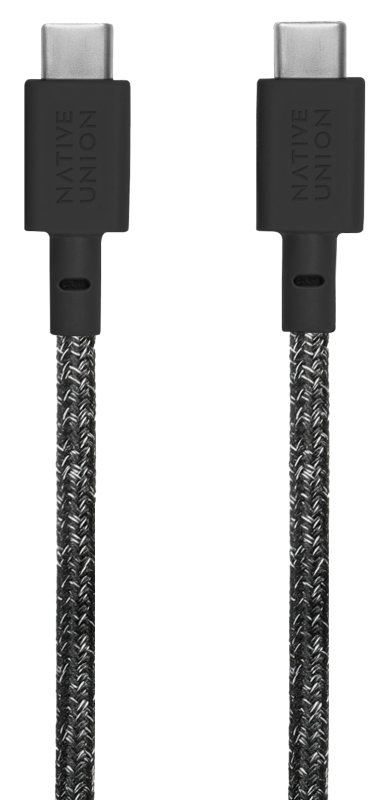 Кабель Native Union Belt Cable USB-С – USB-С, 1,2м, кевлар, серый космос