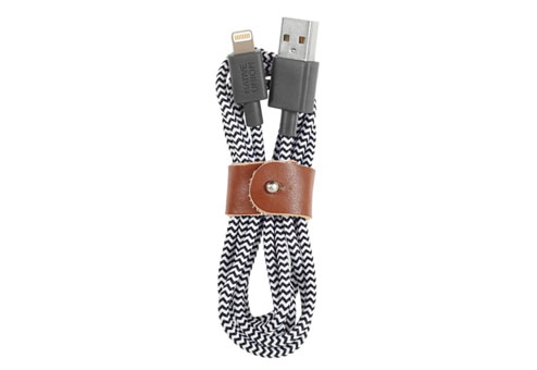 Кабель Native Union Belt Lightning/USB (1,2 м), зебра