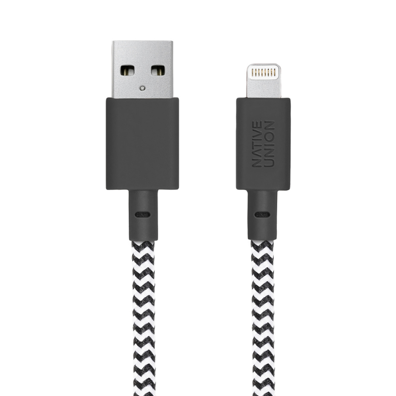 Кабель Native Union Belt Lightning/USB (3 м), серый