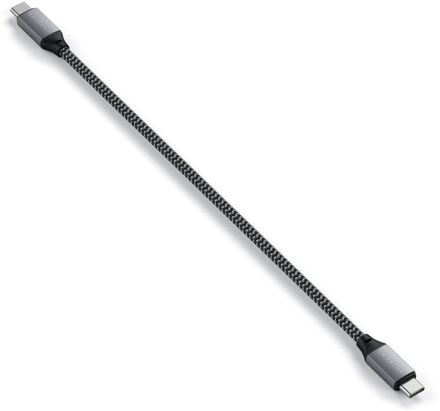 Кабель Satechi USB-C – USB-C, 25 см, серый космос
