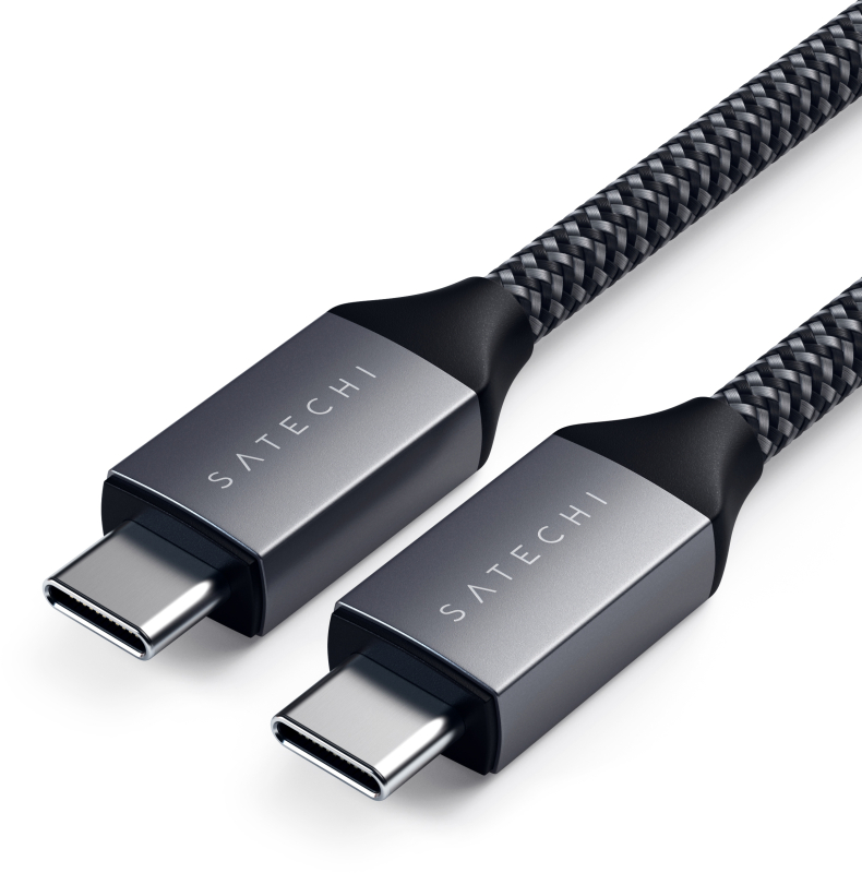 Кабель Satechi USB-C/USB-C для зарядки мощностью до 100Вт (2 м), «серый космос»