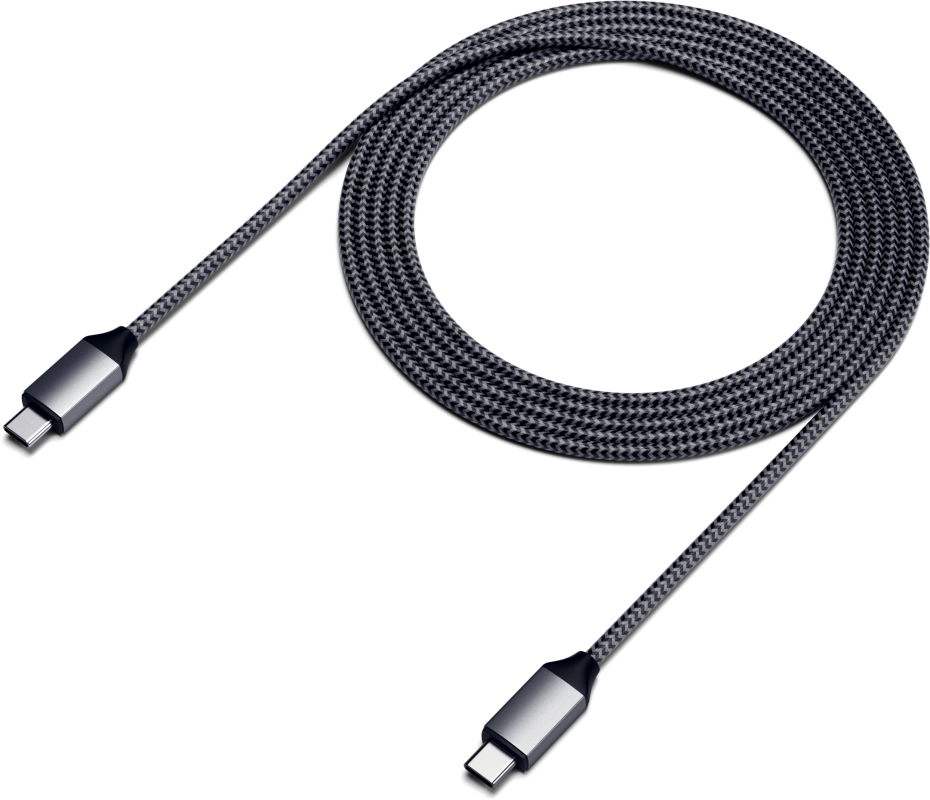 Кабель Satechi USB-C/USB-C для зарядки мощностью до 100Вт (2 м), «серый космос»
