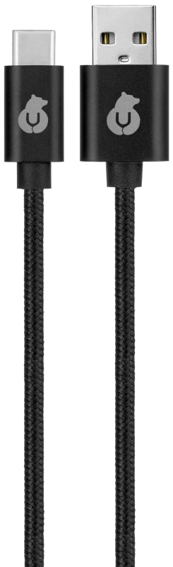 Кабель uBear Cord USB-A – USB-C, 1.2м, нейлон, черный