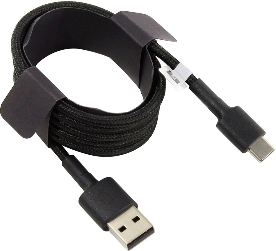 Кабель Xiaomi USB Type-C 100 см, плетеный, Черный