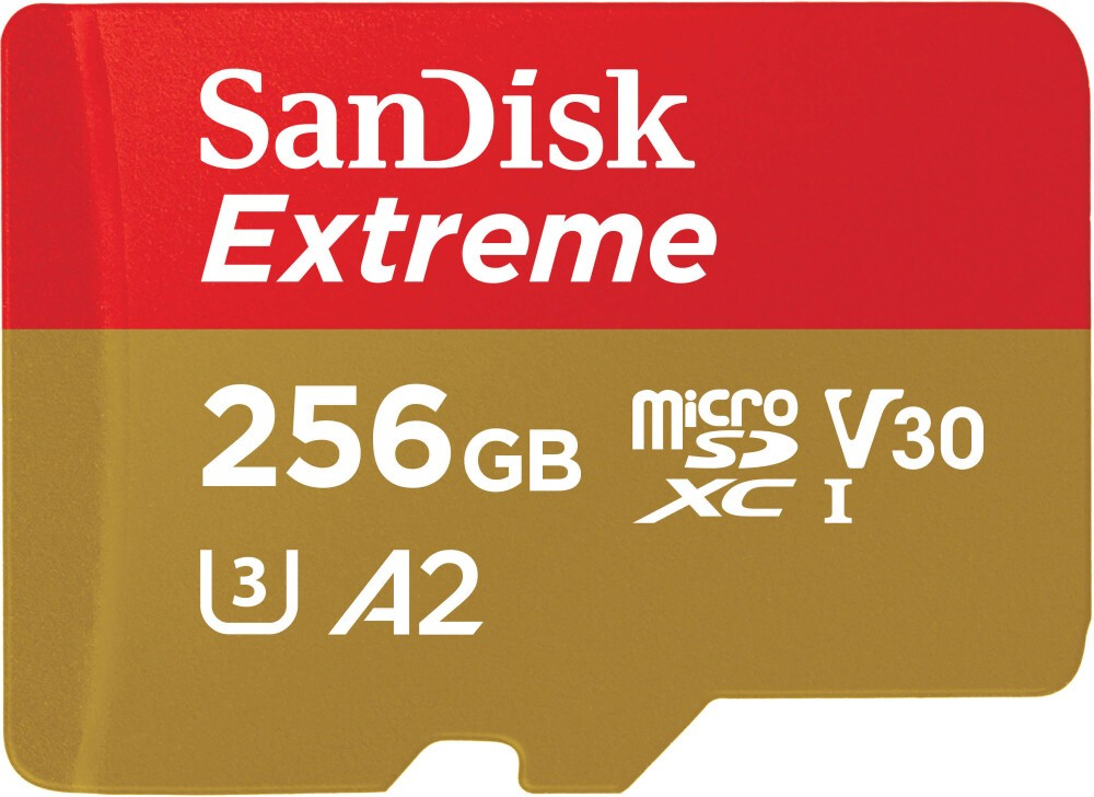 Карта памяти SanDisk Extreme microSDXC 256 ГБ с адаптером