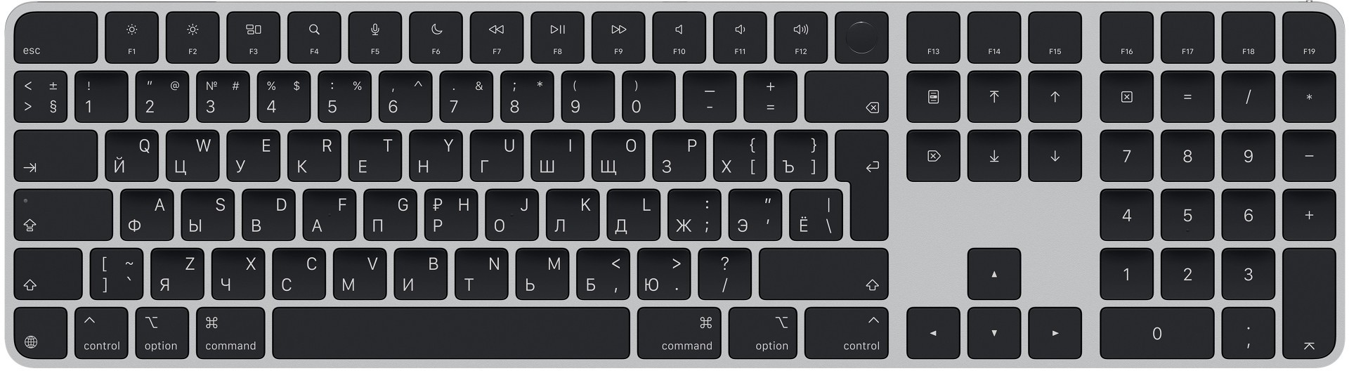 Клавиатура Apple Magic Keyboard Touch ID Numeric Keypad USB-C, черный