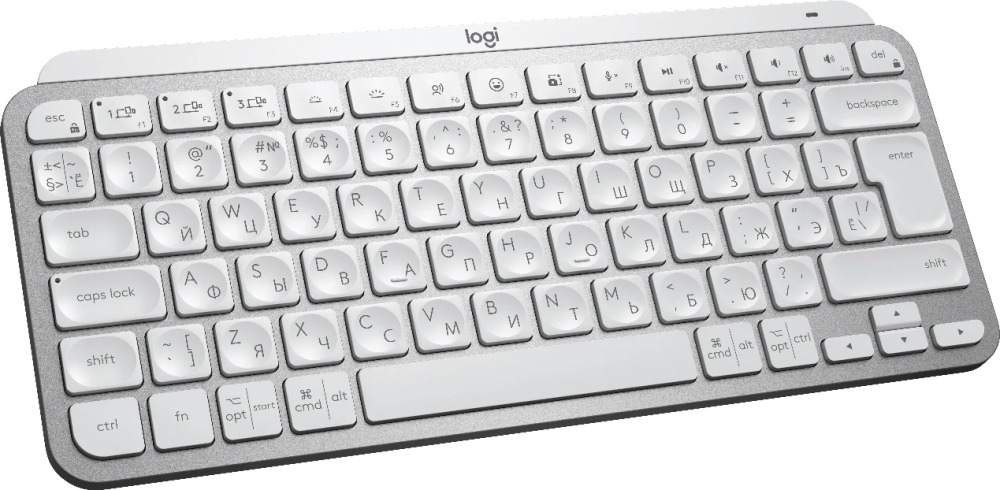 Клавиатура беспроводная Logitech MX Keys Mini Pale, серый
