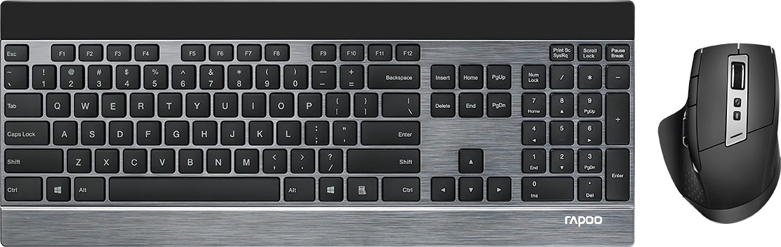 Клавиатура Rapoo 9900M Wireless + мышь, черный