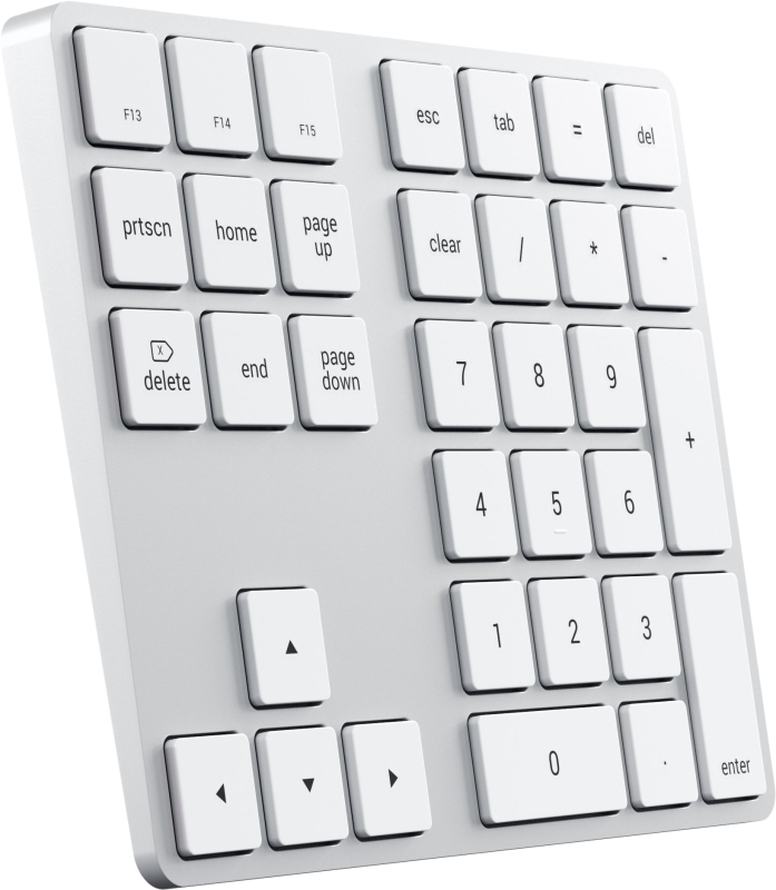 Клавиатура Satechi Aluminum Extended Keypad, серебристый