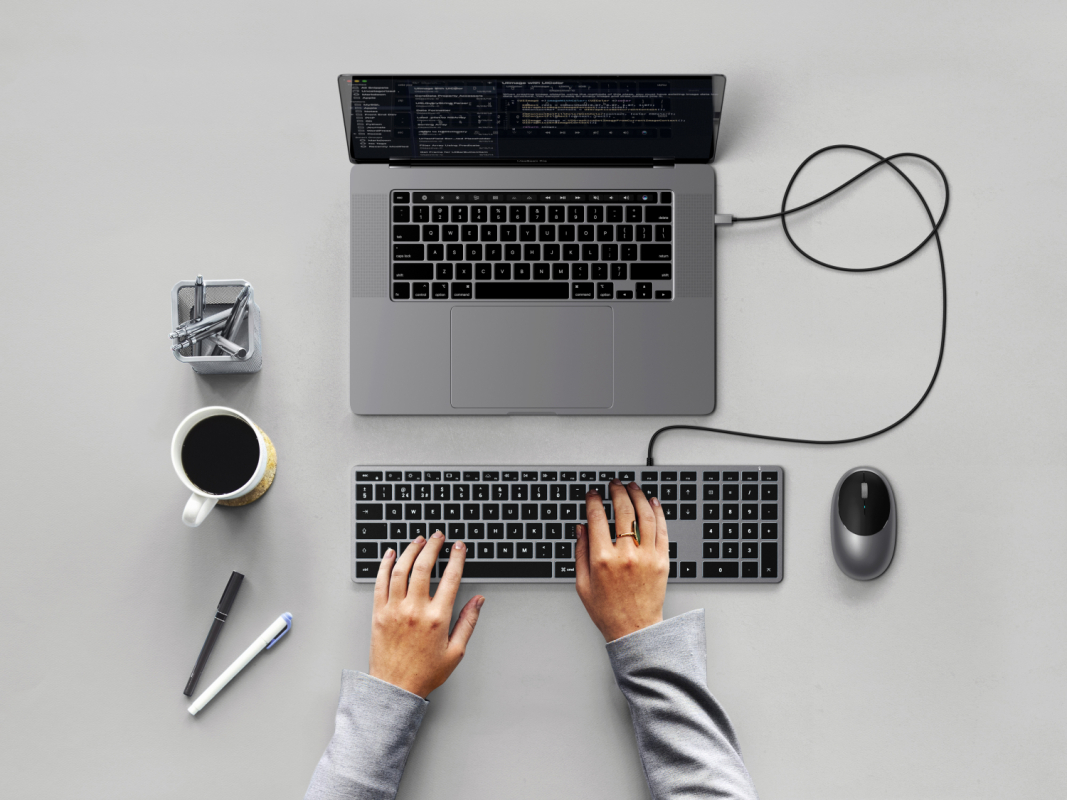 Клавиатура Satechi Slim W3, USB-C, «серый космос»