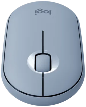 Мышь Logitech M350 Pebble Wireless, серо-голубой