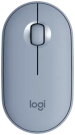 Мышь Logitech M350 Pebble Wireless, серо-голубой