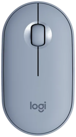 Мышь Logitech M350 Pebble Wireless, серо-голубой