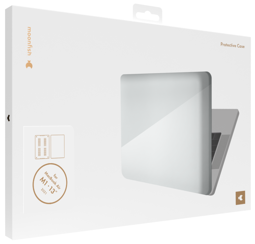 Накладка moonfish для MacBook Air 13” М1, soft-touch, прозрачный