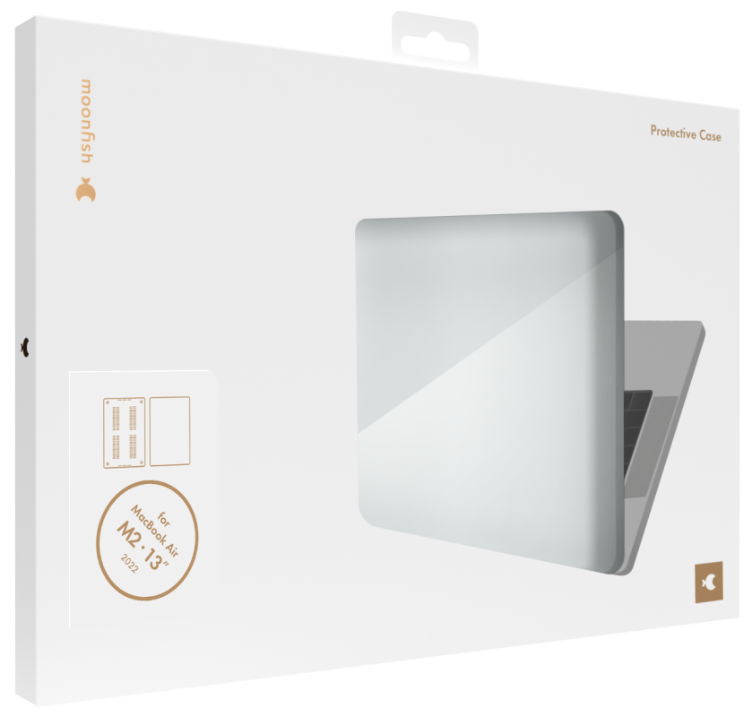 Накладка moonfish для MacBook Air 13” М2, soft-touch, прозрачный