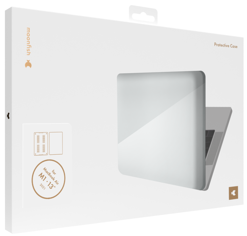 Накладка moonfish для MacBook Air 13”, soft-touch, прозрачный