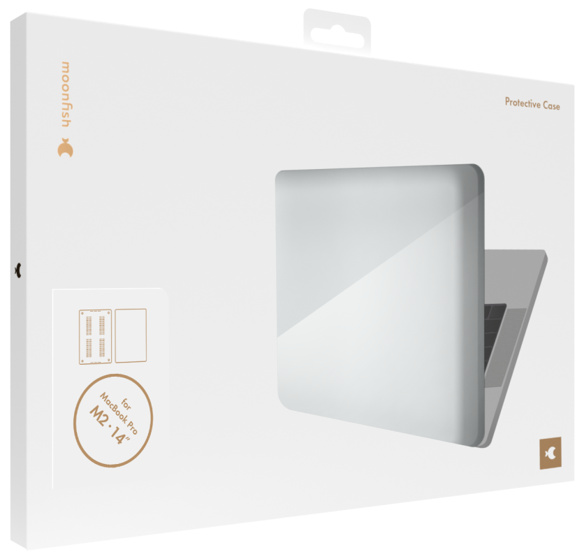 Накладка moonfish для MacBook Pro 14”, soft-touch, прозрачный