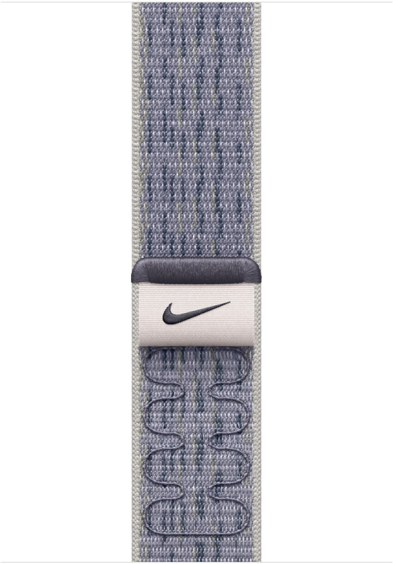Ремешок Apple Nike Sport Loop 46 мм, серый/голубой