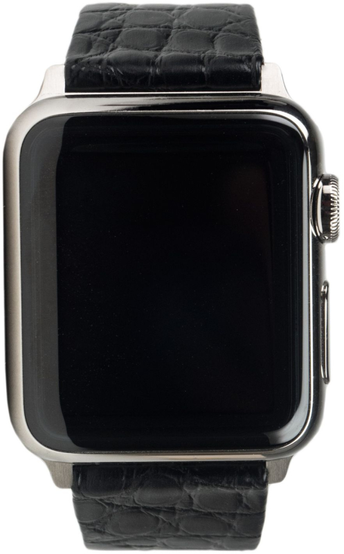 Ремешок Marcel Robert для Apple Watch 38/40 мм, аллигатор, черный