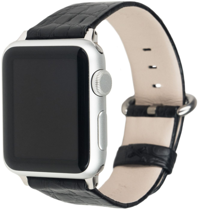 Ремешок Marcel Robert для Apple Watch 38/40 мм, аллигатор, черный