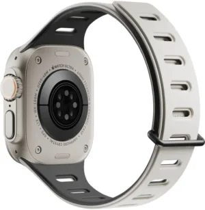 Ремешок Native Union Active Strap для Apple Watch 42/44/45/49 мм, L, силикон, серый+черный
