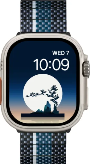 Ремешок Pitaka Moon для Apple Watch, 38/49 мм, карбон, синий