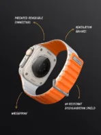 Ремешок Uniq Revix Evo для Apple Watch 38/41 мм, силикон, голубой/белый