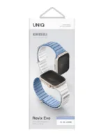 Ремешок Uniq Revix Evo для Apple Watch 38/41 мм, силикон, голубой/белый
