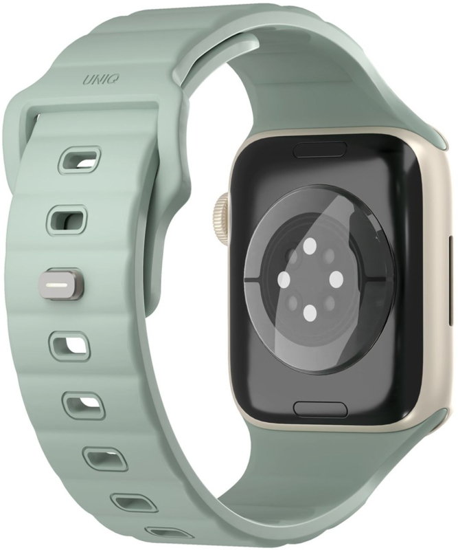 Ремешок Uniq Stride Rubber для Apple Watch 38/41 мм, силикон, серо-зеленый