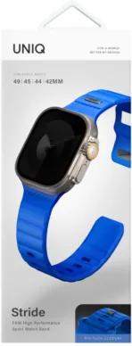 Ремешок Uniq Stride Rubber для Apple Watch 42/49 мм, силикон, синий