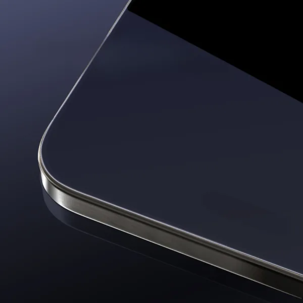 Сапфировая защита для экрана iPhone 15 Pro, прозрачный, с черной рамкой